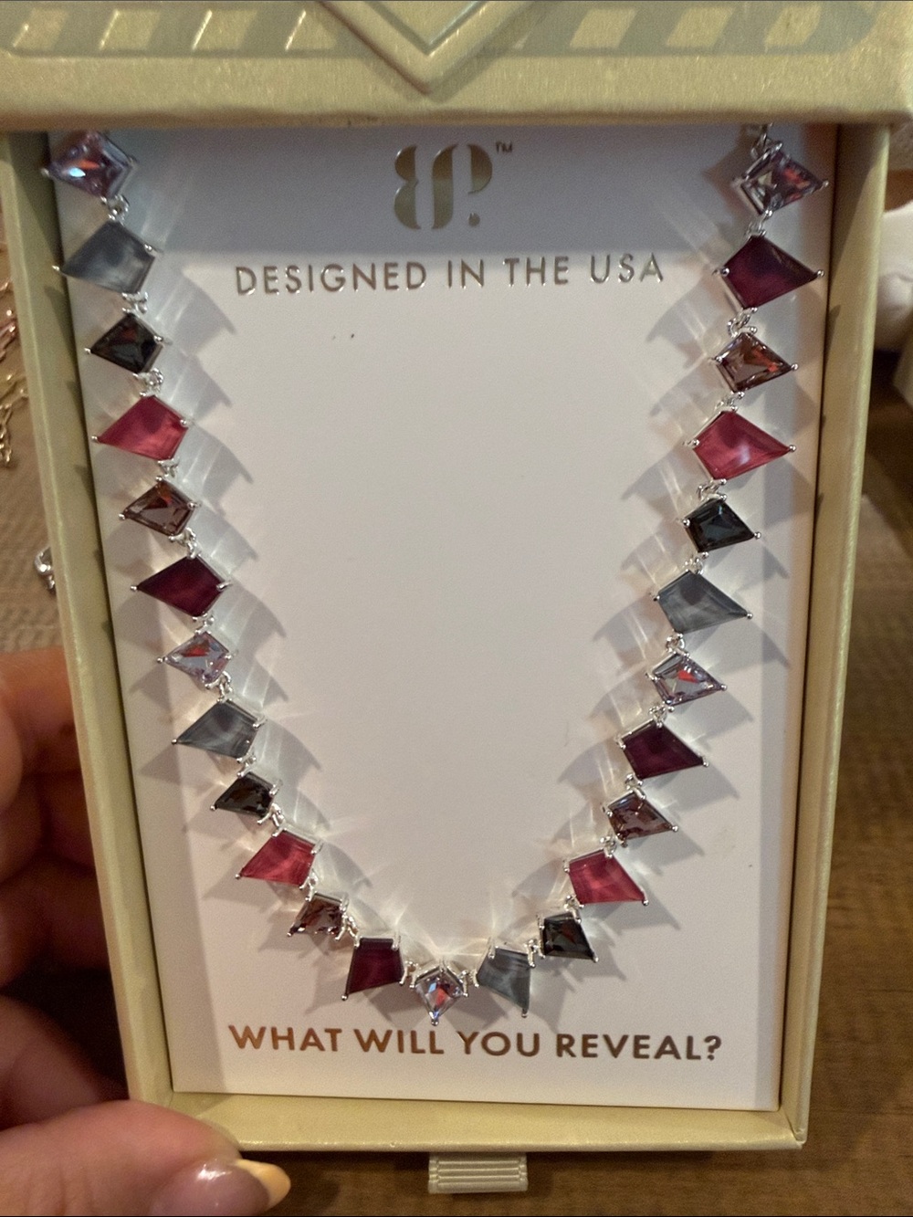 Holiday Jewel candy necklace- black cherry dusk